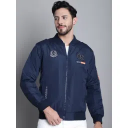 Cantabil Navy Regular Fit Bomber Jacket-picture-18