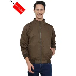 Cantabil Olive Regular Fit High Neck Reversible Jacket-picture-47