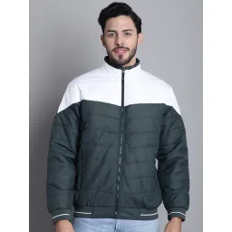 Cantabil Olive Regular Fit Mock Collar Jacket-picture-33