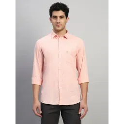 Cantabil Orange Regular Fit Solid Casual Shirt-picture-17