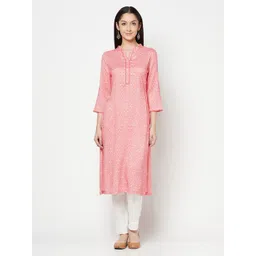 Cantabil Pink Bandhani Printed Kurta-picture-22