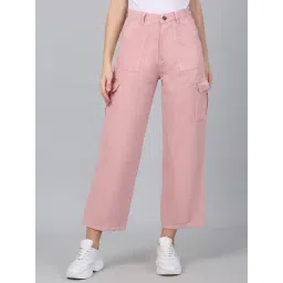 Cantabil Pink Cotton Regular Fit Cargo-picture-27