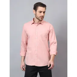 Cantabil Pink Cotton Regular Fit Shirt-picture-17