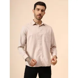 Cantabil Pink Cotton Regular Fit Shirt image 1
