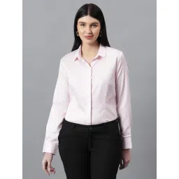 Cantabil Pink Cotton Solid Formal Shirt-picture-32
