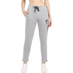 cantabil Printed Casual Track Pant for Women l Casual Pants for Women l Casual Wear Regular Fit Track Pant for Women (P_LTRP00011_Greymelange)-picture-30