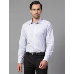Cantabil Purple Cotton Regular Fit Checks Shirt-picture-14