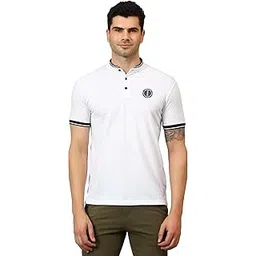 cantabil Regular Fit Solid Polo Neck Half Sleeve Casual T-Shirt for Men | Half Sleeves Polo Neck T-Shirts for Men | Mens Polo Neck Solid T-Shirt (P_MTSH00508)-picture-13