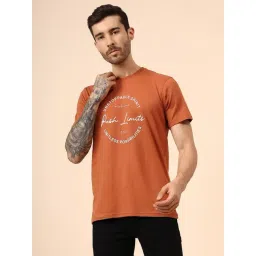 Cantabil Rust Regular Fit Printed T-Shirt-picture-15