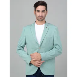 Cantabil Self Design Notched Lapel Collar Single-Breasted Slim Fit Casual Blazer-picture-24