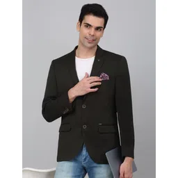Cantabil Self Design Notched Lapel Single Breasted Blazer-picture-37