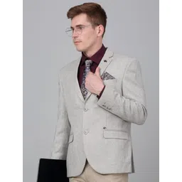 Cantabil Self Design Single Breasted Formal Blazer-picture-30