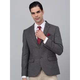 Cantabil Self Design Single Breasted Formal Blazer-picture-33