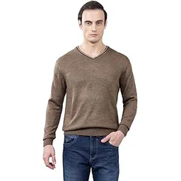 cantabil Self Design V-Neck Full Sleeves Regular Fit Mens Casual Sweater | Casual Sweater for Men | Mens Sweater for Winter Wear (P_MSWT00121)-picture-33