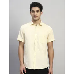 Cantabil Short Sleeves Linen Casual Shirt-picture-26