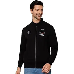 cantabil Solid Black Full Sleeves Band Neck Regular Fit Mens Casual Sweatshirt | Casual Winter Sweatshirts for Men | Mens Sweatshirts for Winter Wear (P_MSWS00162_Black)-picture-38