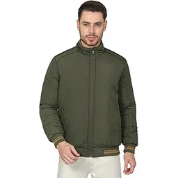 cantabil Solid Green Full Sleeves Mock Neck Regular Fit Men's Casual Reversible Jacket | Casual Winter Jackets for Men | Mens Jackets for Winter Wear (P_MJKT00229)-picture-20