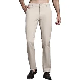 cantabil Solid Non Pleated Regular Fit Mid Rise Casual Trousers for Men | Casual Pants for Men | Casual Wear Regular Fit Trousers for Men (P_MTRC00120)-picture-42