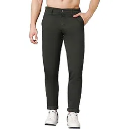 cantabil Solid Non Pleated Regular Fit Mid Rise Casual Trousers for Men | Casual Pants for Men | Casual Wear Regular Fit Trousers for Men (P_MTRC00122)-picture-33