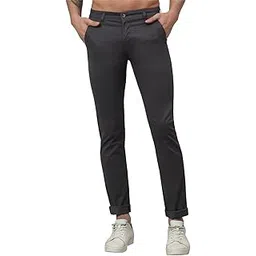 cantabil Solid Non Pleated Regular Fit Mid Rise Casual Trousers for Men | Casual Pants for Men | Casual Wear Regular Fit Trousers for Men (P_MTRC00127)-picture-37