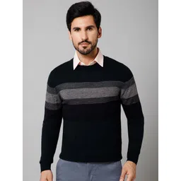 Cantabil Striped Cotton Pullover-picture-13