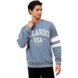 cantabil Sweatshirt for Men | Winter Wear Poly Cotton Fabric Pull-On Closure Round Neck Regular Fit Printed Pattern (P_MSWS00261)-picture-18