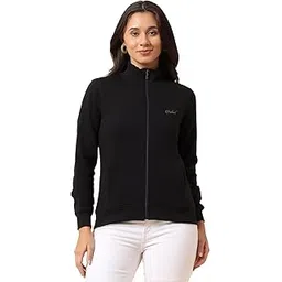 cantabil Sweatshirt for Women l Winter Wear Poly Cotton Fabric Closure Zipper Regular Fit Solid Pattern (P_LSWS00077)-picture-23