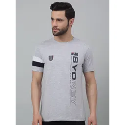 Cantabil Typography Printed Round Neck Short Sleeves Cotton T-shirt-picture-37