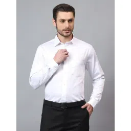Cantabil White Cotton Regular Fit Shirt-picture-39