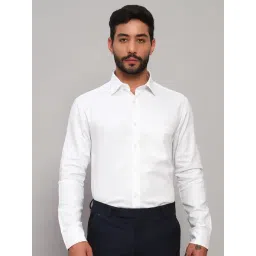 Cantabil White Cotton Regular Fit Shirt-picture-28