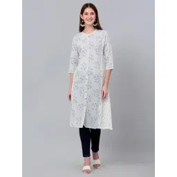 Cantabil White Floral Print Kurta-picture-10