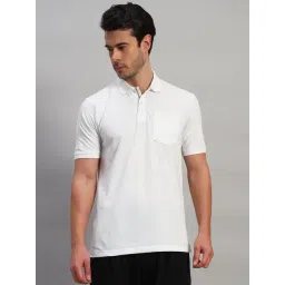 Cantabil White Regular Fit Polo T-Shirt-picture-18