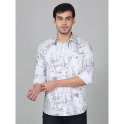 Cantabil White Regular Fit Printed Shirt-picture-28