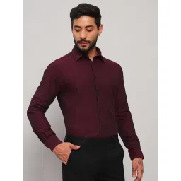 Cantabil Wine Cotton Regular Fit Shirt image 4