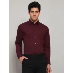 Cantabil Wine Regular Fit Solid Formal Shirt-picture-27