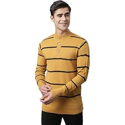 cantabil Winter Wear Striped Full Sleeve Round Neck Sweater for Men l Winter Wear Sweater for Men l Sweater for Men (P_MSWL00023_Mustard)-picture-50