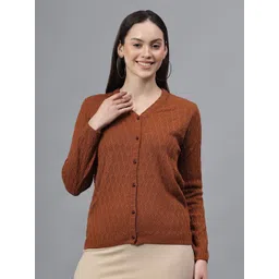 Cantabil Women Cable Knit Cardigan-picture-13