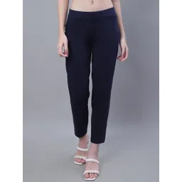 Cantabil Women Comfort Cotton Cigarette Trousers-picture-12