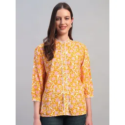 Cantabil Women Floral Print Mandarin Collar Top-picture-38
