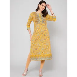 Cantabil Women Floral Printed Cotton Kurta-picture-14