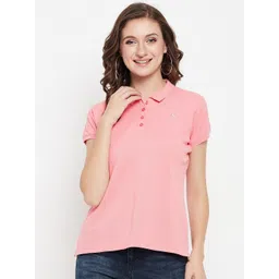 Cantabil Women Polo Collar Regular Fit T-shirt-picture-32