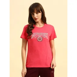 Cantabil Women Typography Printed Round Neck Cotton T-shirt-picture-17