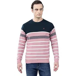 Striped Round Neck Full Sleeves Regular Fit Mens Casual Sweater | Casual Sweater for Men | Mens Sweater for Winter Wear (P_MSWL00092)-image-47