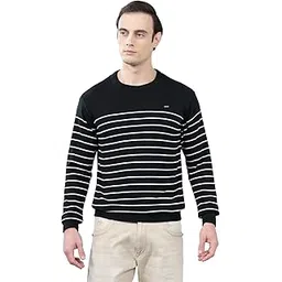 Striped Round Neck Full Sleeves Regular Fit Mens Casual Sweater | Casual Sweater for Men | Mens Sweater for Winter Wear (P_MSWT00118)-image-46