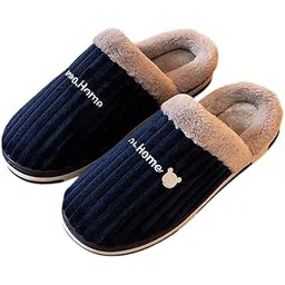 capichino Slippers For Women Men Winter Sandals Casual Flats Home Footwear Man Girls Sliders Flip Flops Chappals Ladies Clogs Sleeper Slides Stylish Ortho Soft (Blue) (5-11 Years)-picture-13