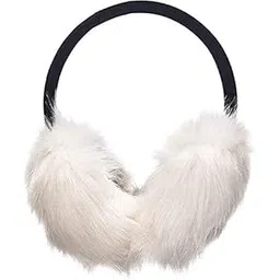 capichino Women's and Girl's Faux Fur Winter Outdoor Accessory Foldable Ear Muffs (special for winter) (White)-picture-43