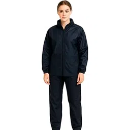 capichino Women's Waterproof Rain Suit Set – Jacket & Pants | Windproof & Lightweight (Blue,Medium)-picture-45