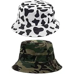 capiteum Shade Black Bucket Hats for Men and Women Cotton Hats for Girls Wide Brim Floppy Summer-picture-43