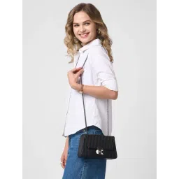 Caprese Black Fern Small Leather Shoulder Bag-picture-16