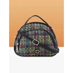 Caprese Black Harmonee Woven Jacquard Cross Body Bag-picture-42